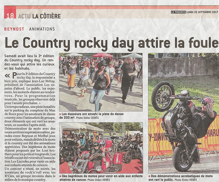 Article de presse country rocky day